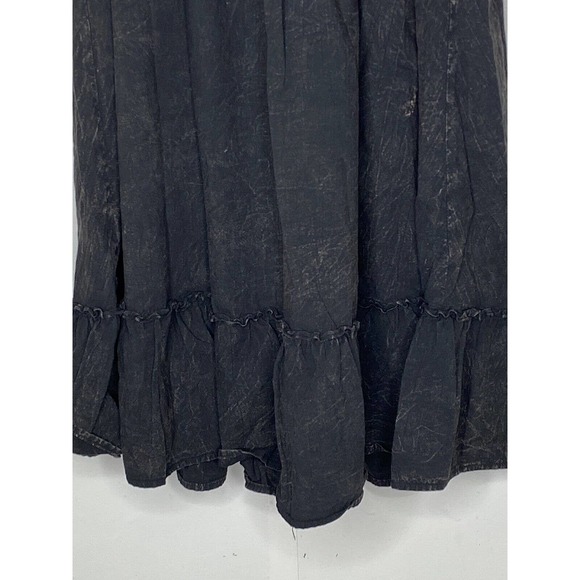 Lacausa Womens Reina Mini Dress Size Medium Ruffle‎ Adjustable Straps Black - Picture 10 of 12